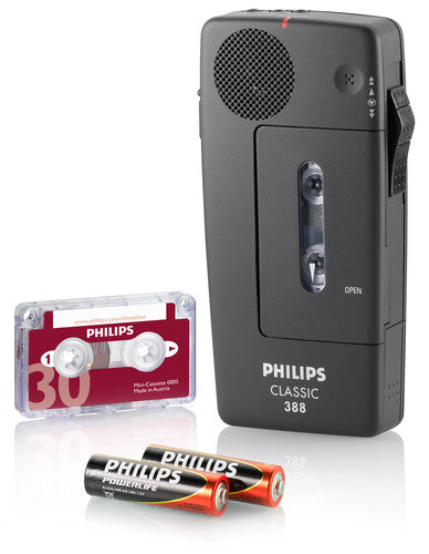 Philips LFH0388/00B Pocket Memo 388 – Digitales Diktiergerät, bis 30 min, Mikrofoneingang, Kopfhörerausgang
