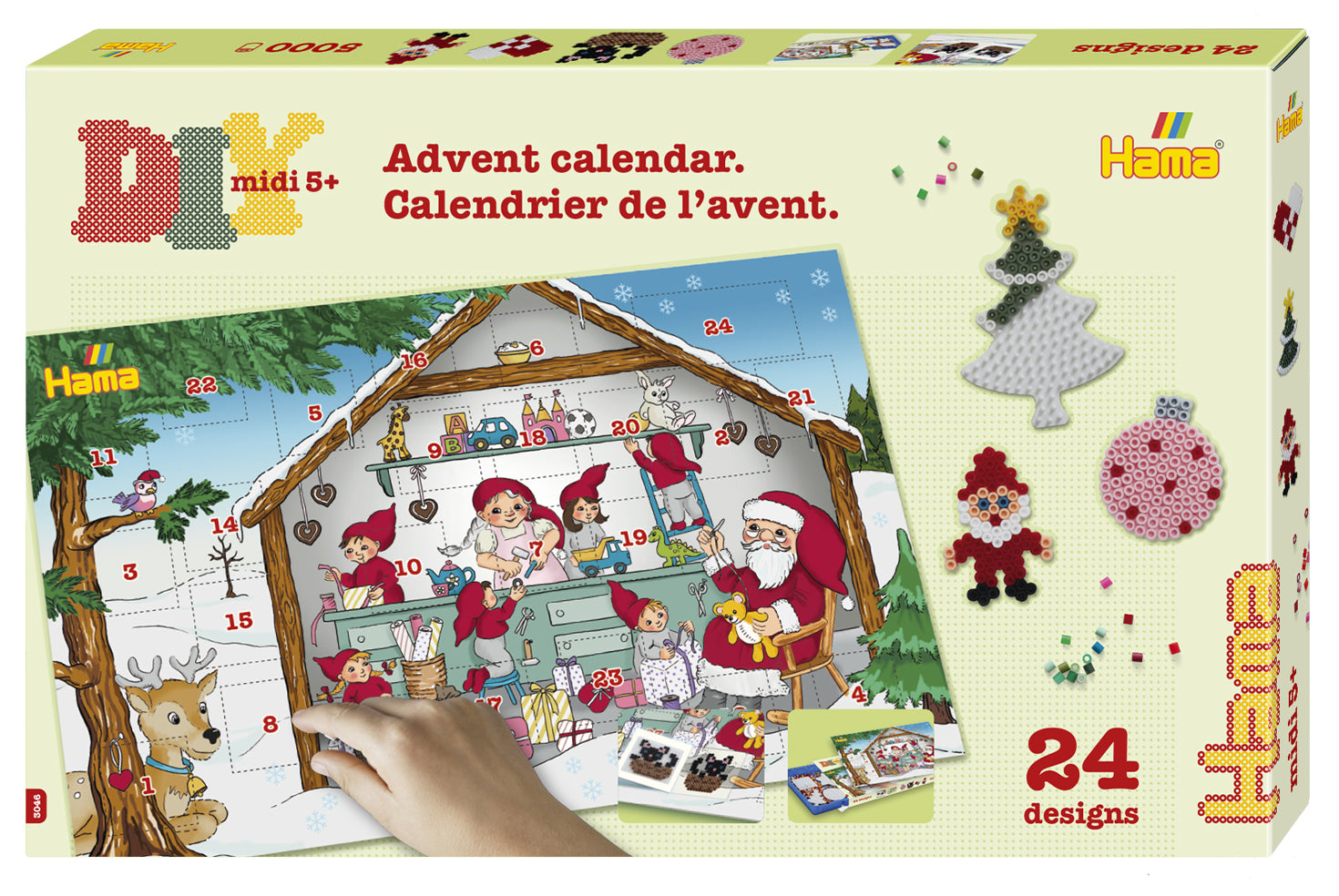 Hama Adventskalender Bügelperlen – ab 5 Jahren – ca. 5000 Bügelperlen – 430 × 275 × 40 mm