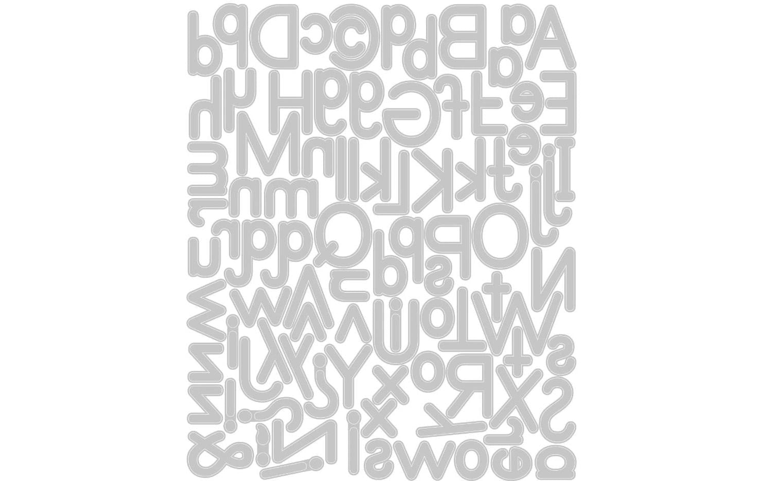 Sizzix 665335 – Stanzschablone Buchstaben, 92 Teile, Grün
