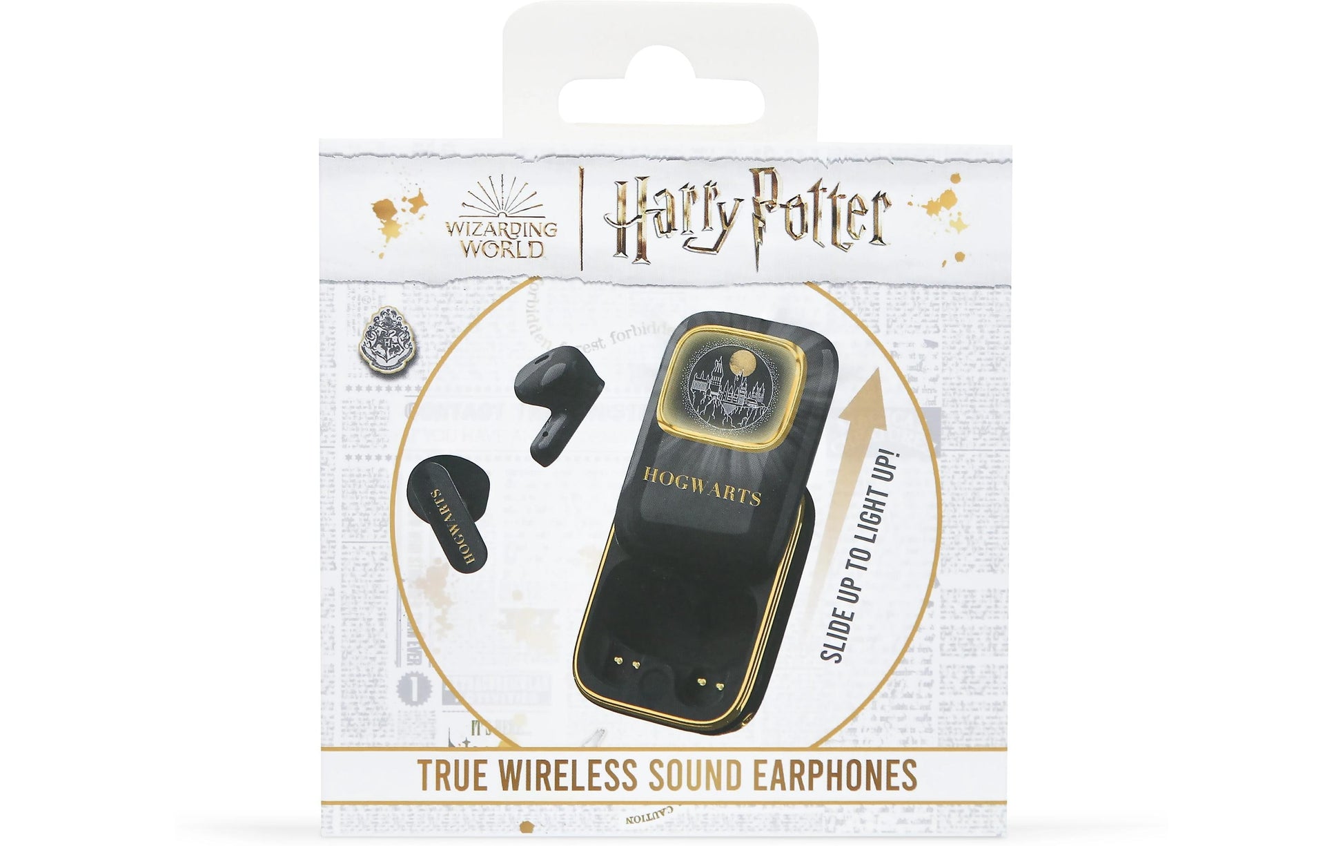 OTL Technologies OTL Harry Potter Hogwarts Slide – True Wireless In-Ear Headset – Bluetooth 5.3 – Gold/Schwarz – bis 24 h