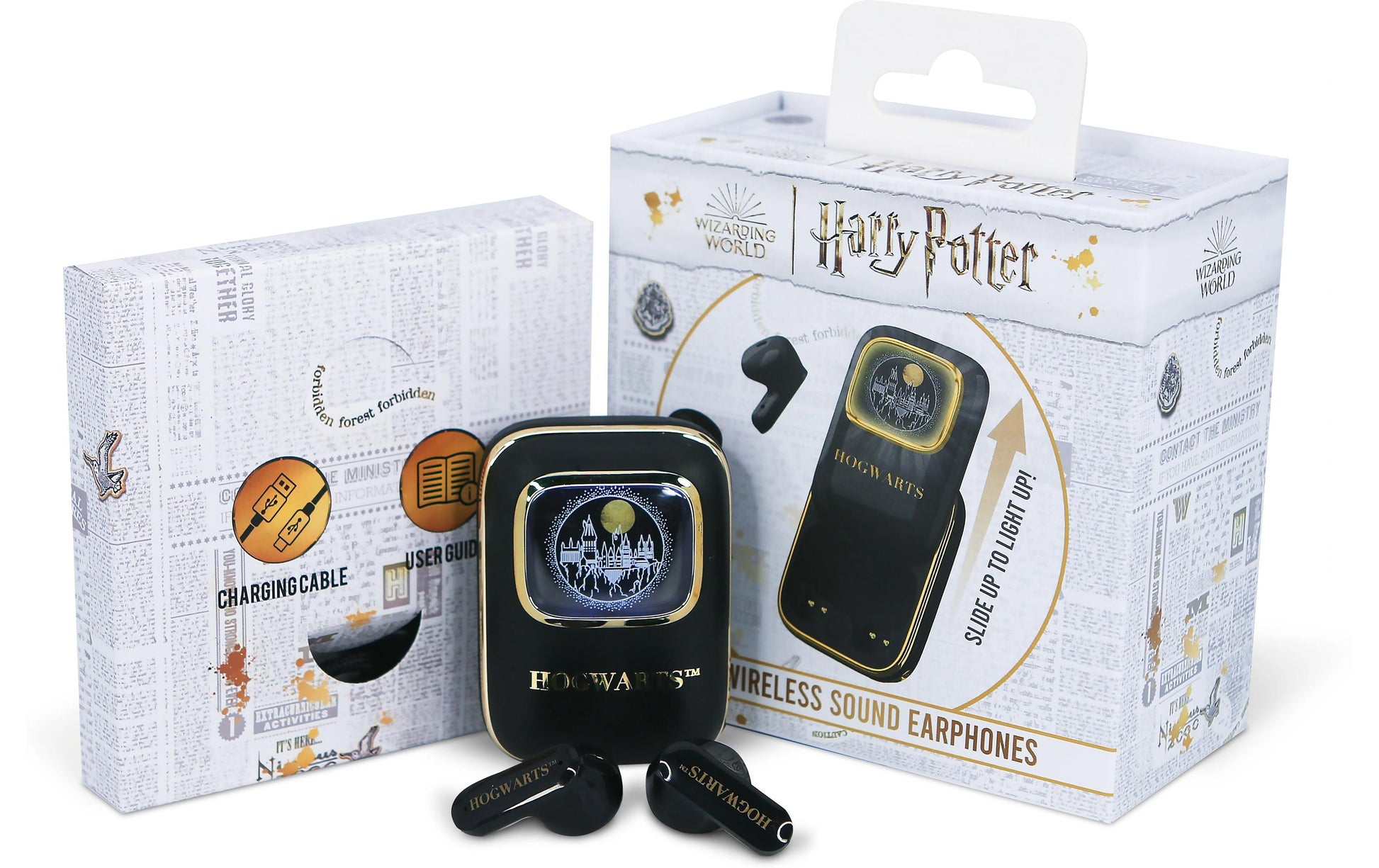 OTL Technologies OTL Harry Potter Hogwarts Slide – True Wireless In-Ear Headset – Bluetooth 5.3 – Gold/Schwarz – bis 24 h