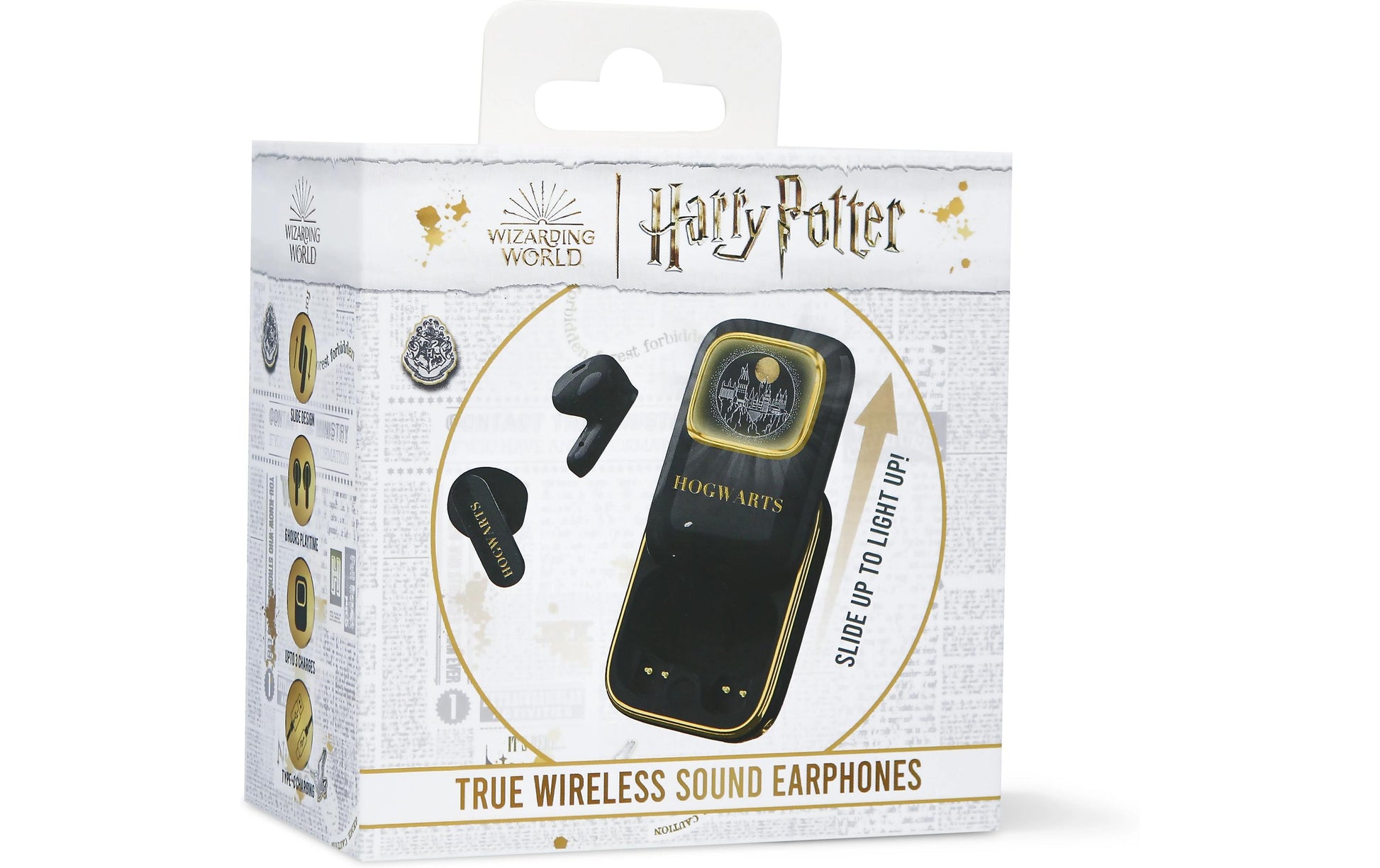 OTL Technologies OTL Harry Potter Hogwarts Slide – True Wireless In-Ear Headset – Bluetooth 5.3 – Gold/Schwarz – bis 24 h