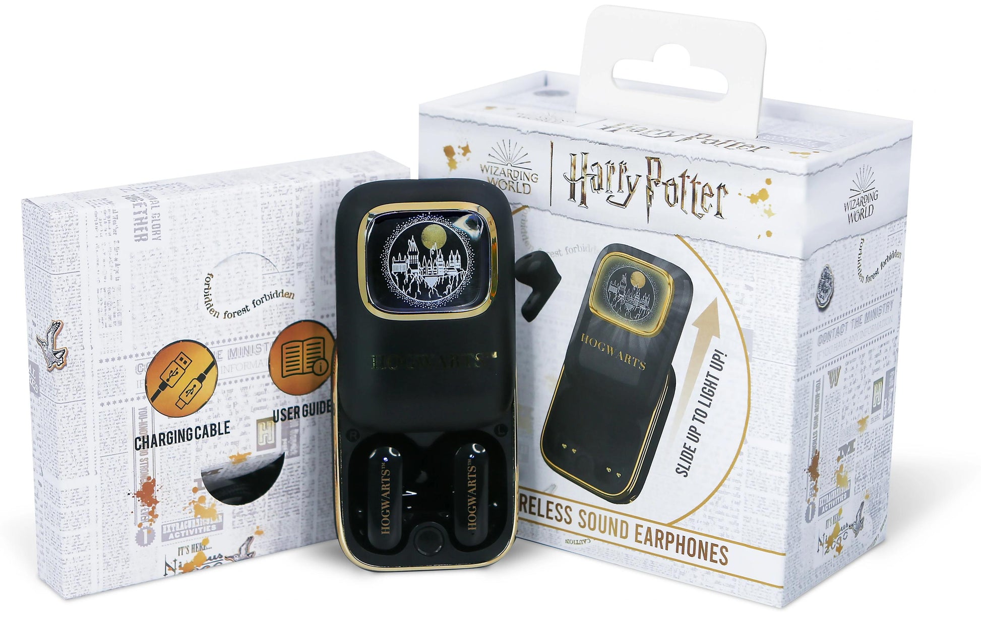 OTL Technologies OTL Harry Potter Hogwarts Slide – True Wireless In-Ear Headset – Bluetooth 5.3 – Gold/Schwarz – bis 24 h