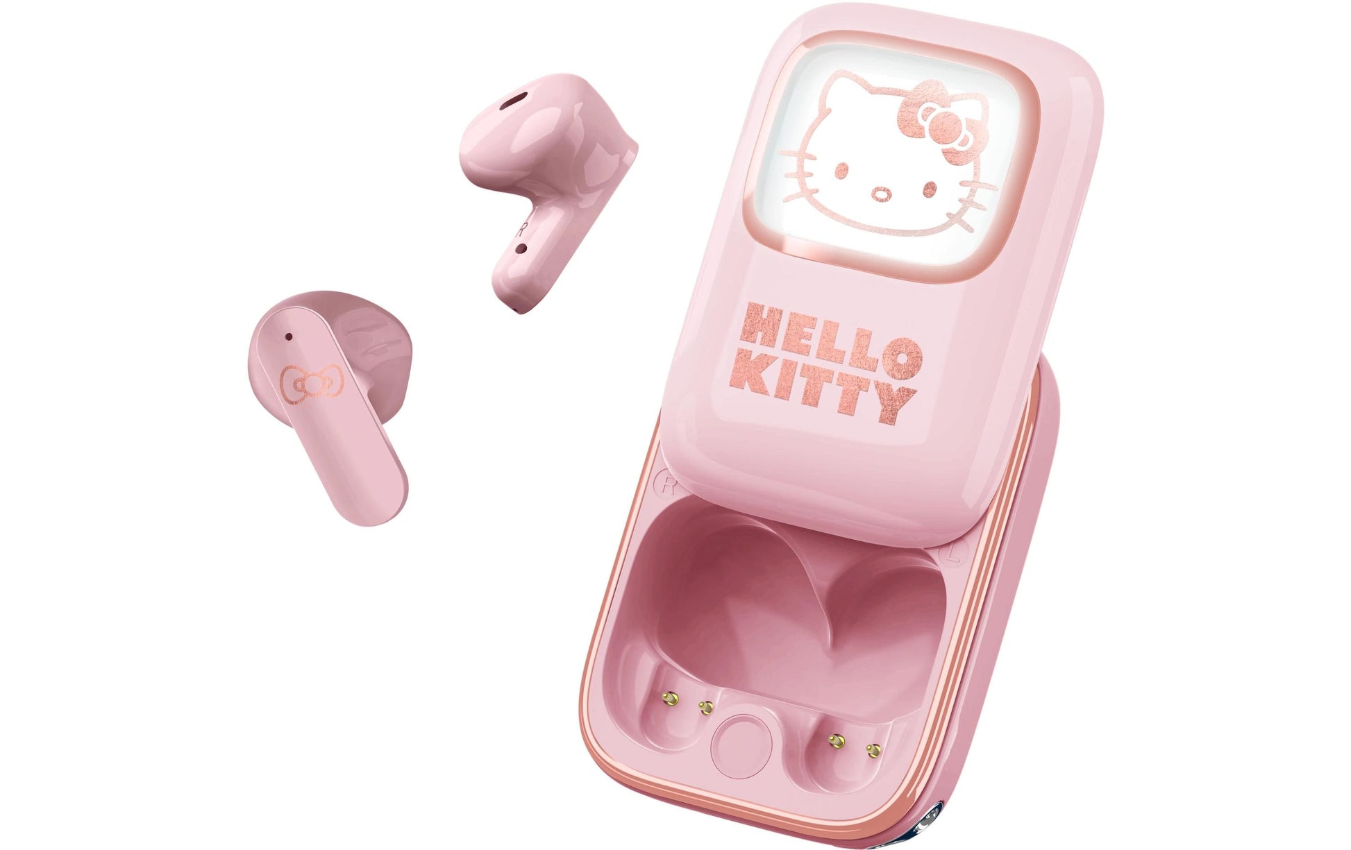 OTL Technologies OTL Hello Kitty Slide – True Wireless In-Ear Kopfhörer – Bluetooth 5.3, Touch-Steuerung – Rosa – bis 6 h