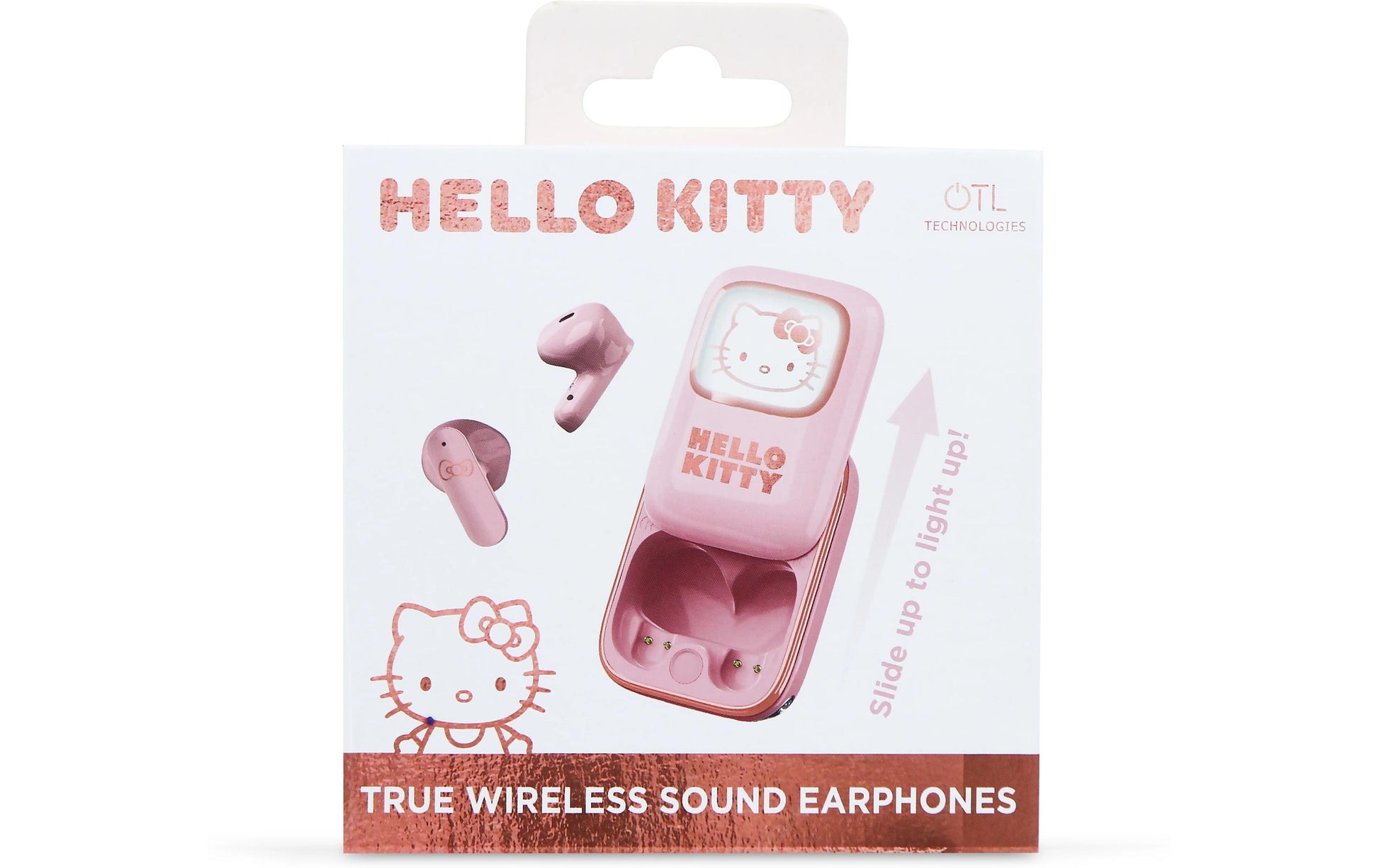 OTL Technologies OTL Hello Kitty Slide – True Wireless In-Ear Kopfhörer – Bluetooth 5.3, Touch-Steuerung – Rosa – bis 6 h