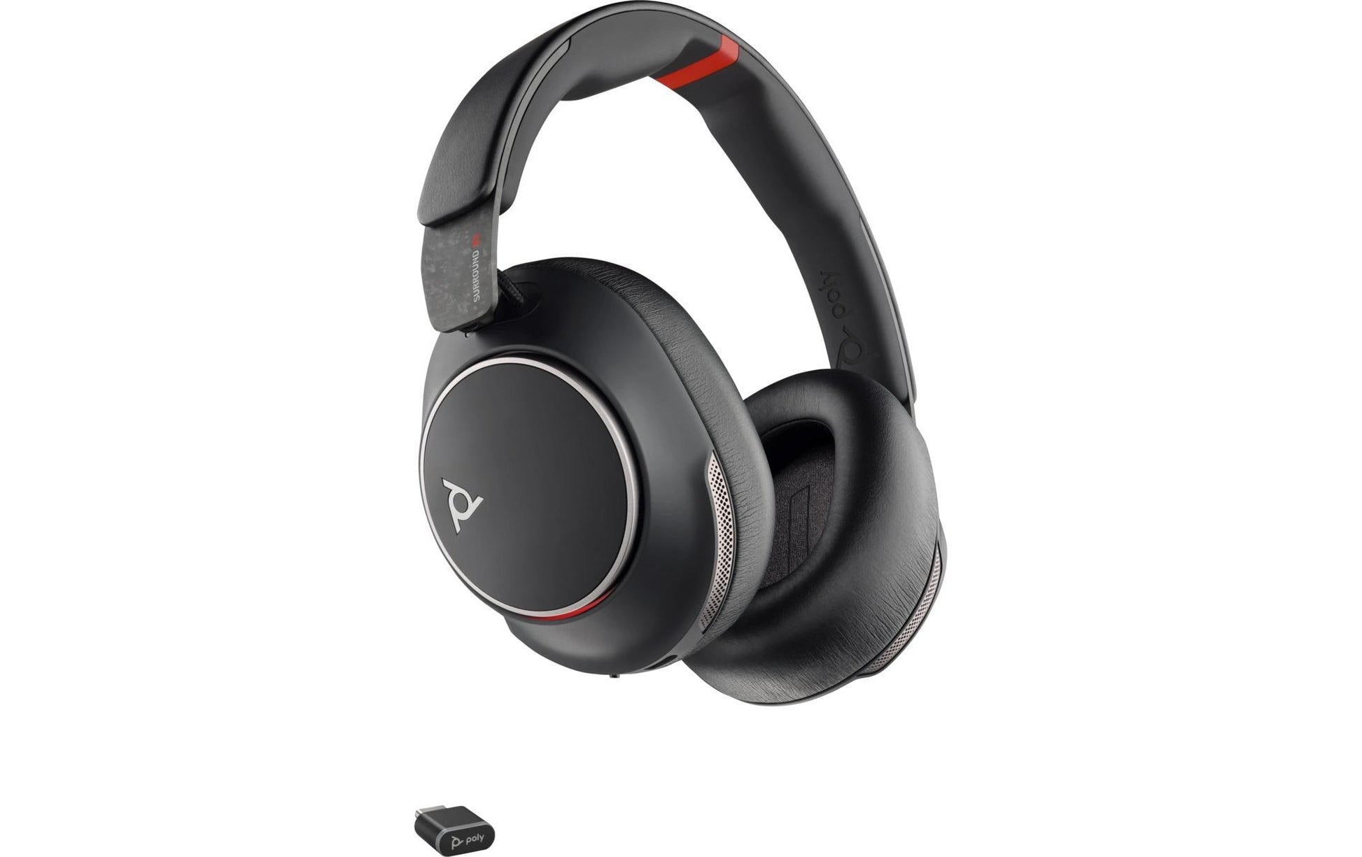 Poly Voyager 85 UC Office-Headset – Over-Ear, Stereo, BT, UC-optimiert, mit Ladestation, Schwarz, BT 5.3