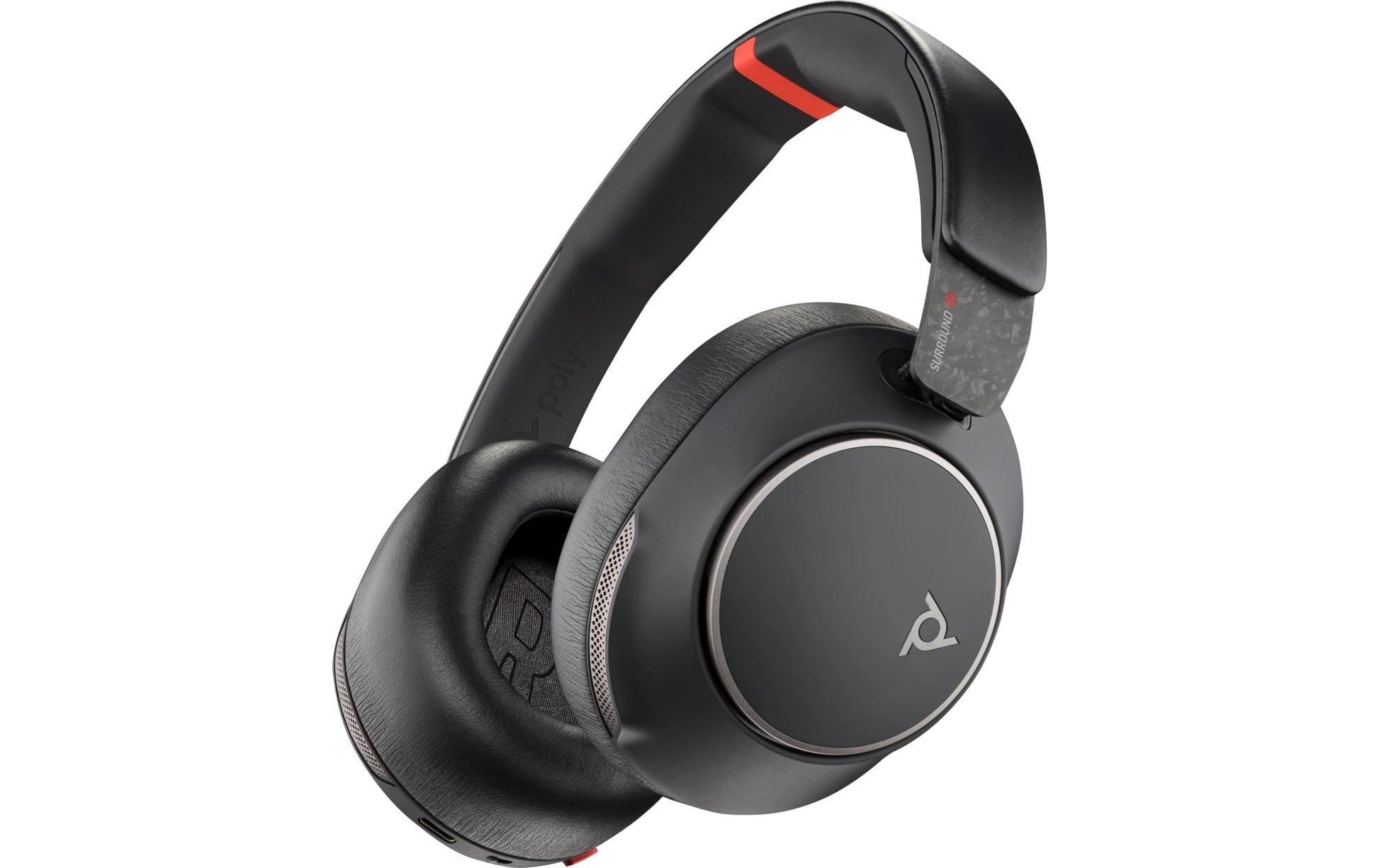Poly Voyager 85 UC Office-Headset – Over-Ear, Stereo, BT, UC-optimiert, mit Ladestation, Schwarz, BT 5.3