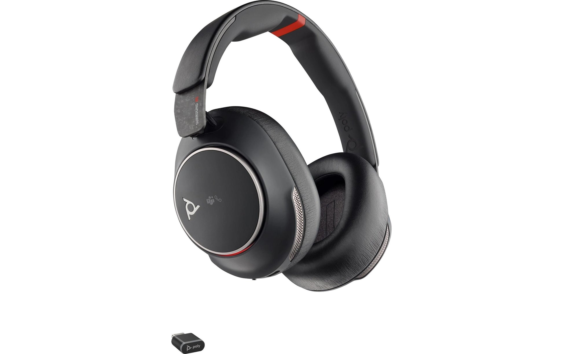 Poly Voyager Surround 85 UC – Duo Headset – Bluetooth, USB-C – ANC, Ladestation – Schwarz – bis 21 h