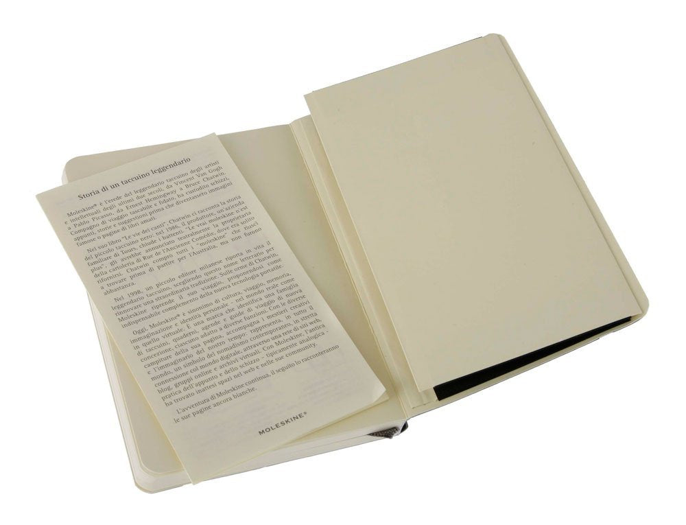 Moleskine Notizbuch, 90 × 140 mm, blanko, Leimbindung, Softcover, 192 Seiten, 70 g/m² – schwarz