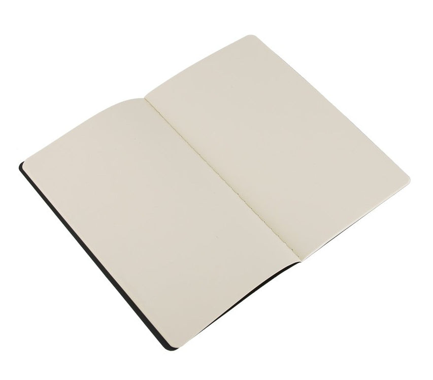 Moleskine Notizheft, 130 × 210 mm, blanko, Fadenheftung, Karton, 80 Seiten, 70 g/m² – schwarz, 3er-Pack