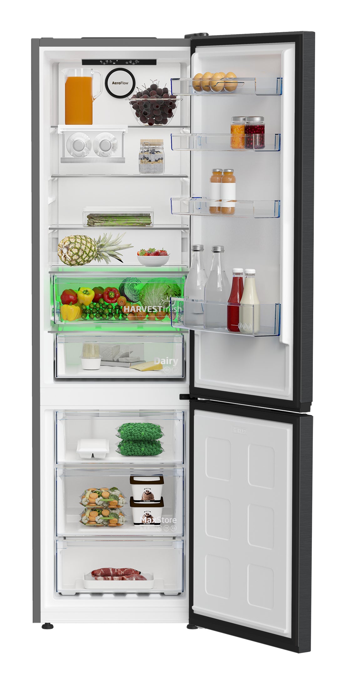 Beko Kühl-Gefrier-Kombination KG740 – 355 l, 230 V, Energieeffizienzklasse A, 32 dB