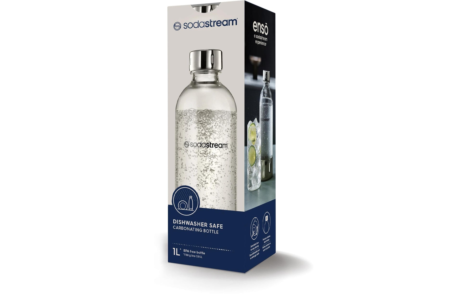 SodaStream Karbonisiererflasche Enso – 1 l, für Modelle z.B. ENSO, GAIA, TERRA