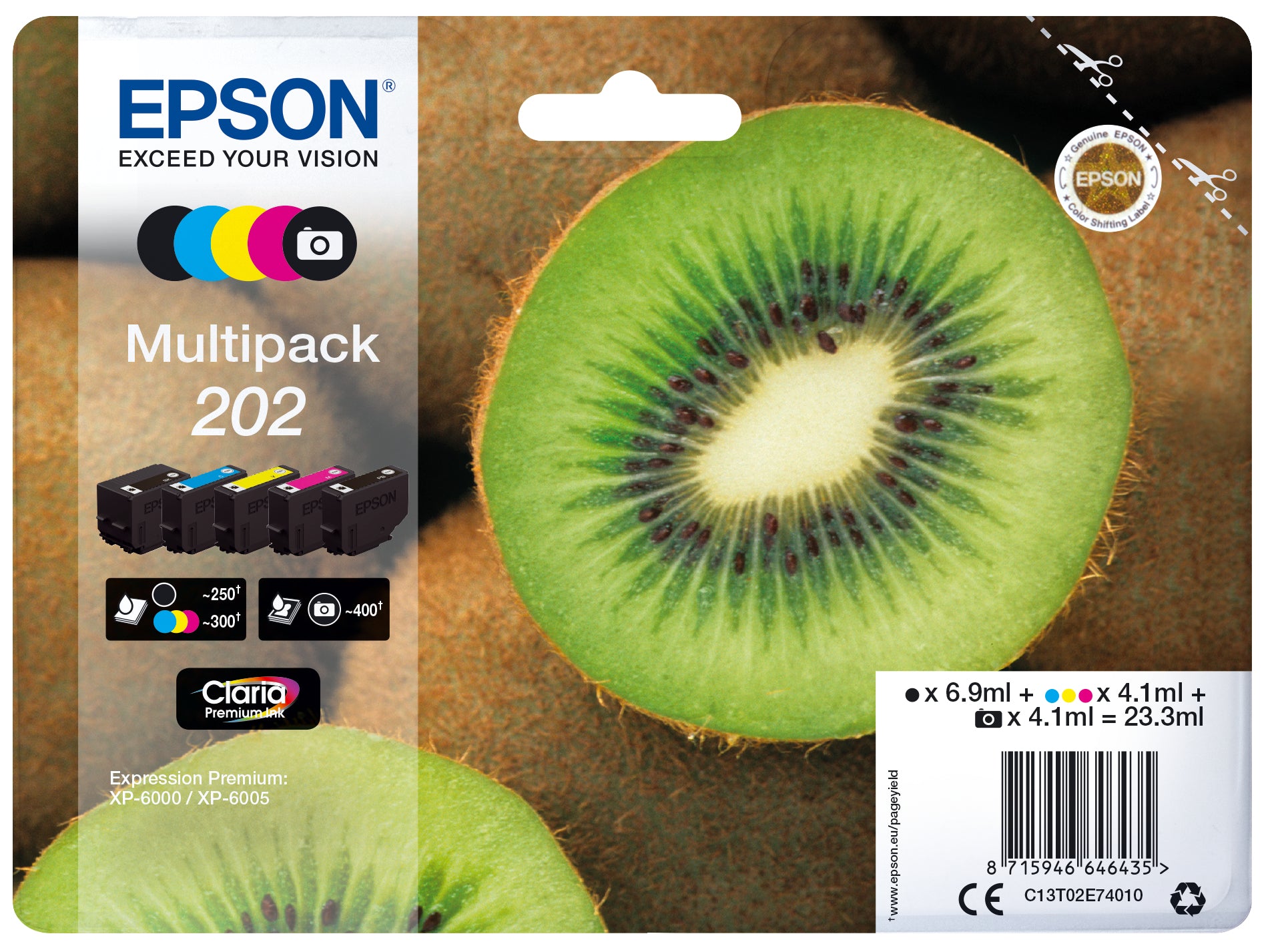 Epson Multipack Tinte 202 – 5-Farbset, für XP-6000/6005