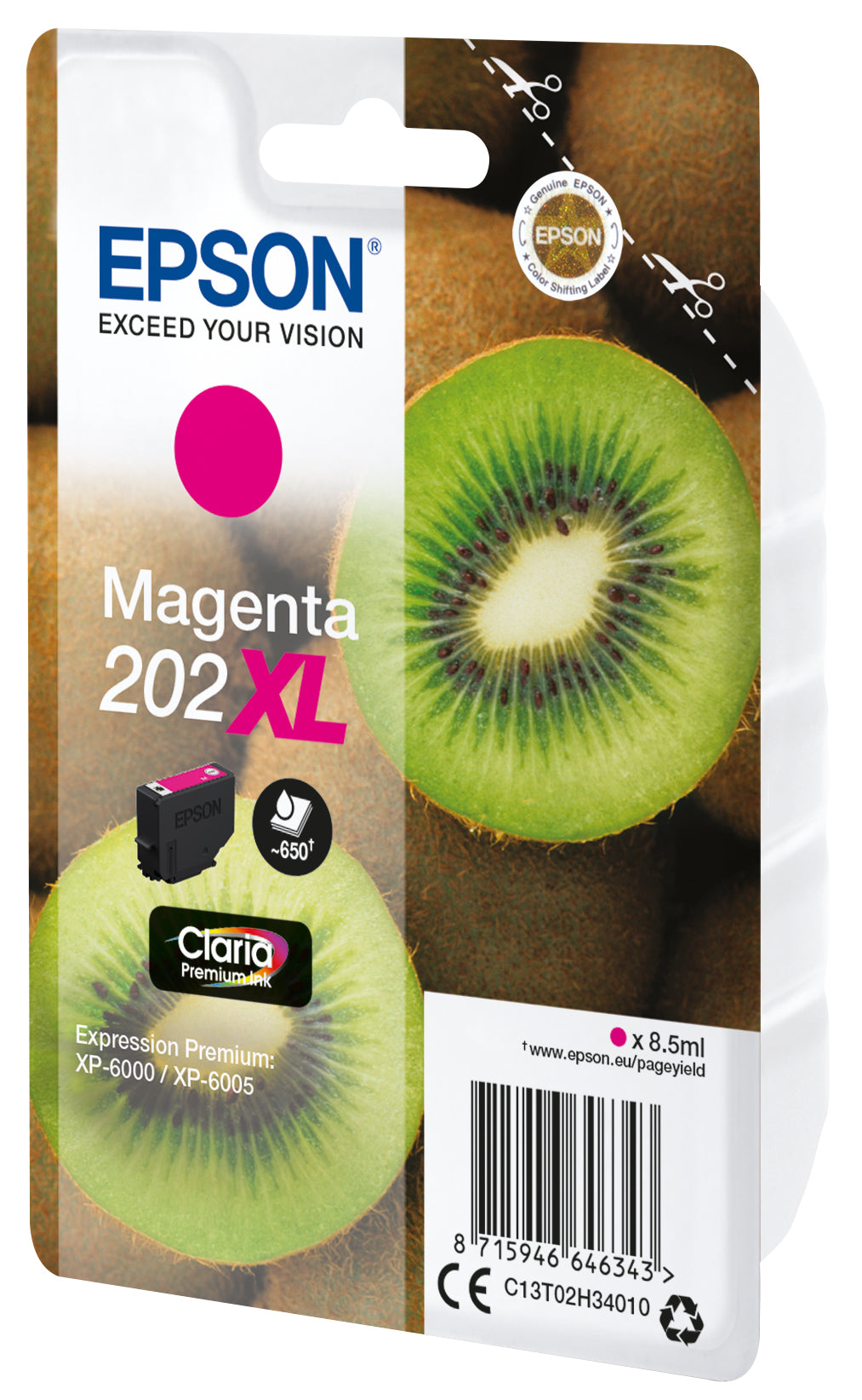 Epson 202XL Magenta Tintenpatrone (Original) – 650 Seiten
