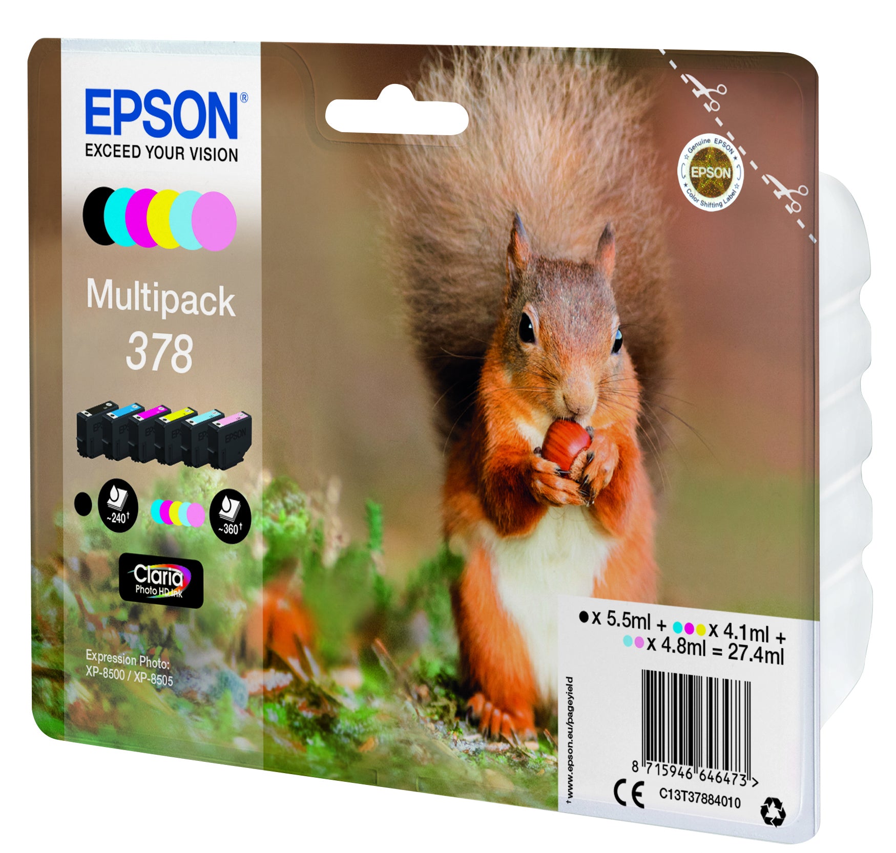 Epson Tintenpatronen-Multipack 378, sortiert, 6er-Pack