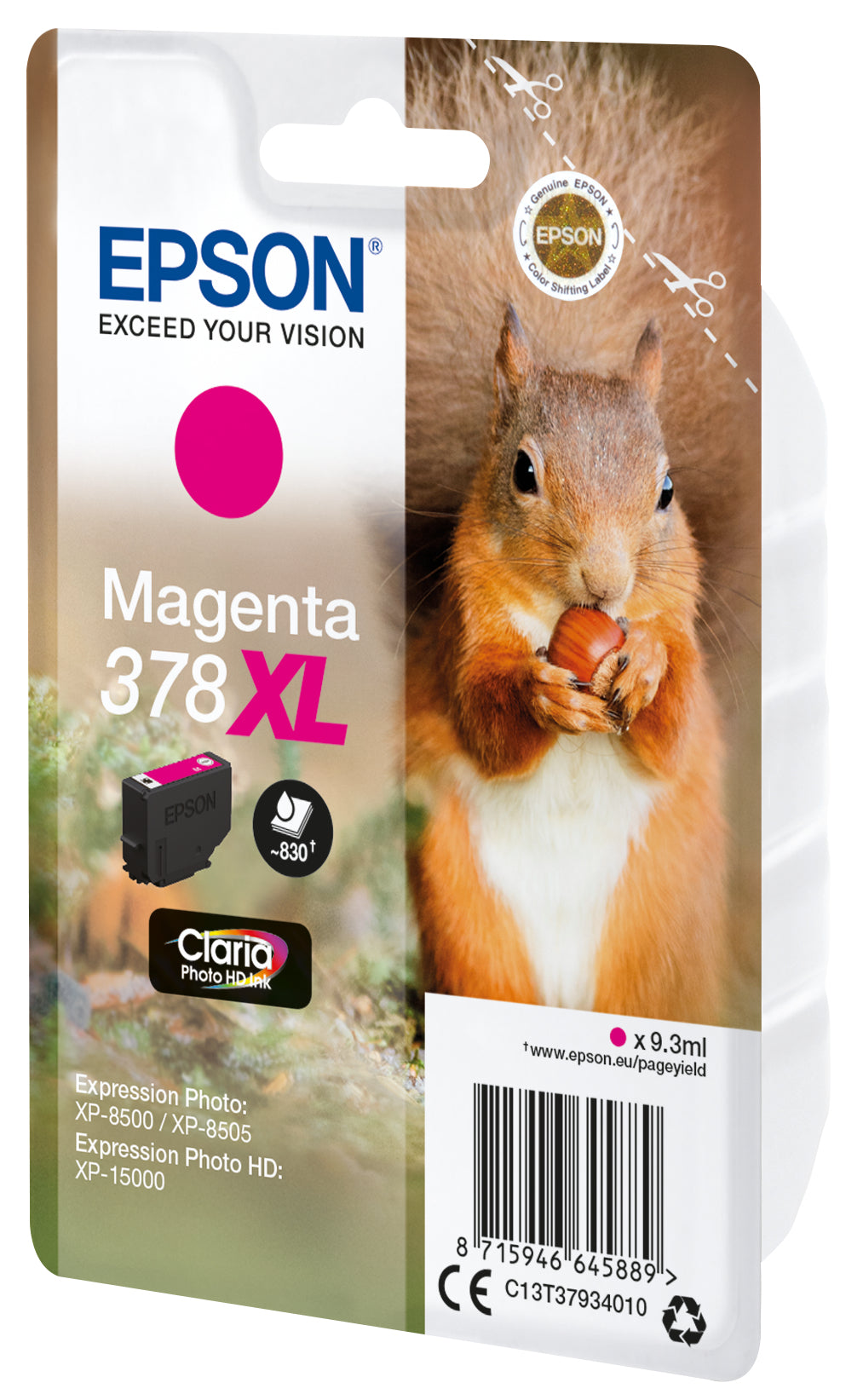 Epson 378XL Magenta Tintenpatrone (Original) – für Expression Photo XP-8500, Expression Photo HD XP-15000
