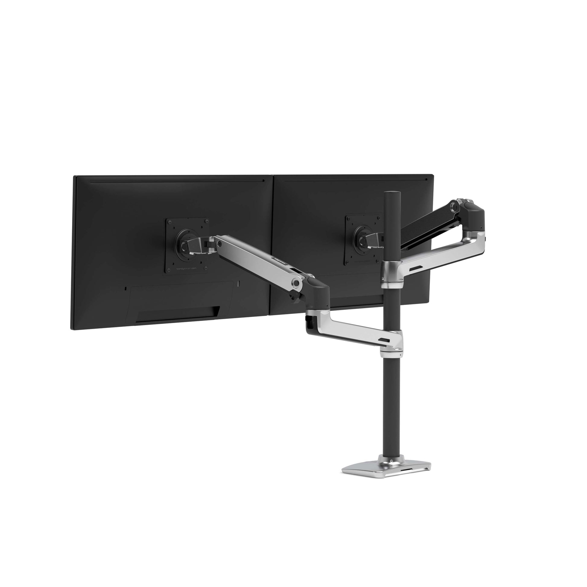 Ergotron LX Dual Stacking Arm – Monitorarm Tischhalterung – 2 Monitore – bis 40" – höhenverstellbar – Silber