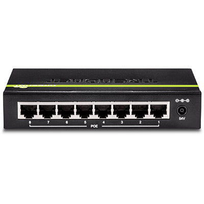 TRENDnet TPE-TG82g – Unmanaged Switch – 8× 1G, PoE+, PoE-Budget 61 W, Desktop