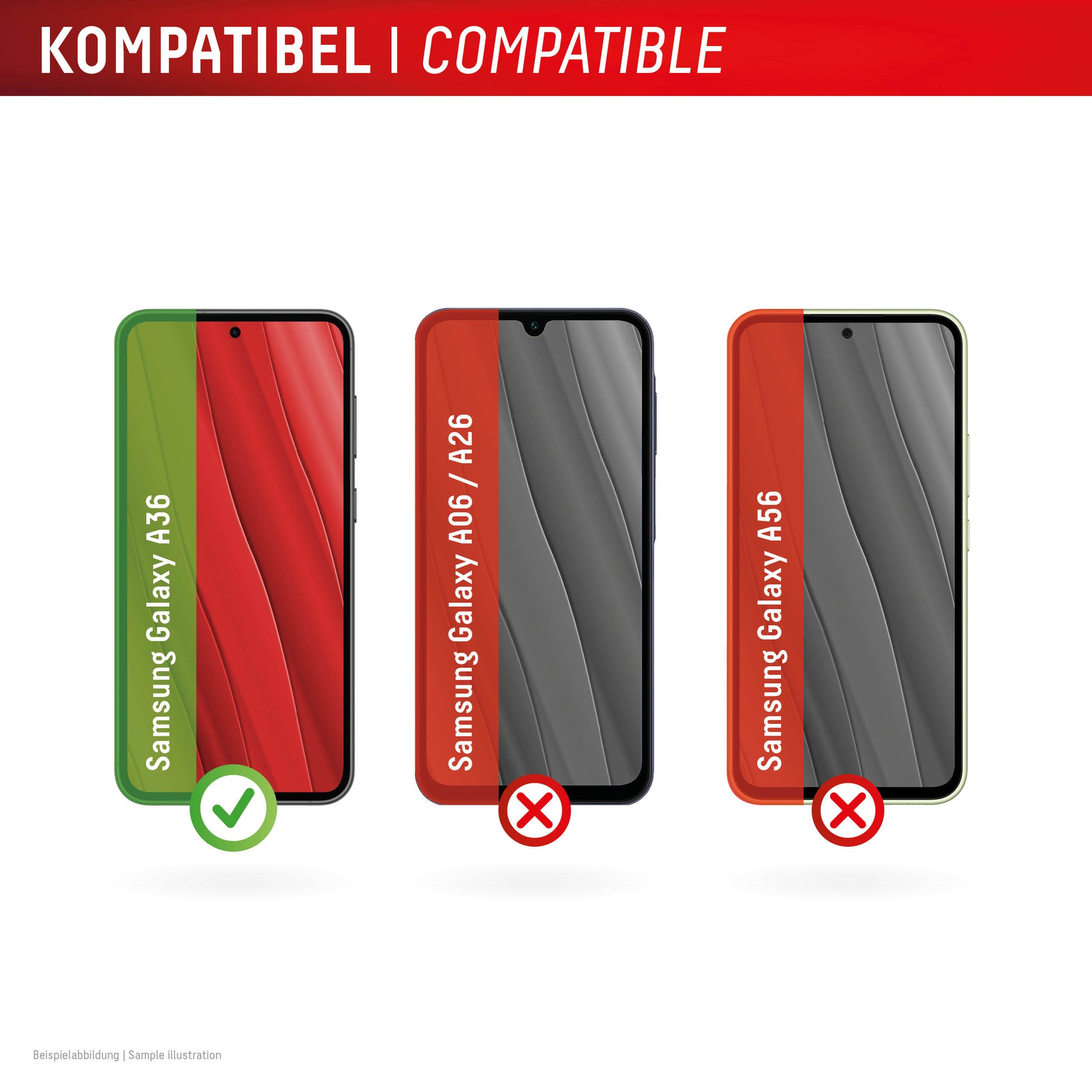 Displex Displayschutz (Panzerglas), 10H – für Galaxy A36 – mit Applikator