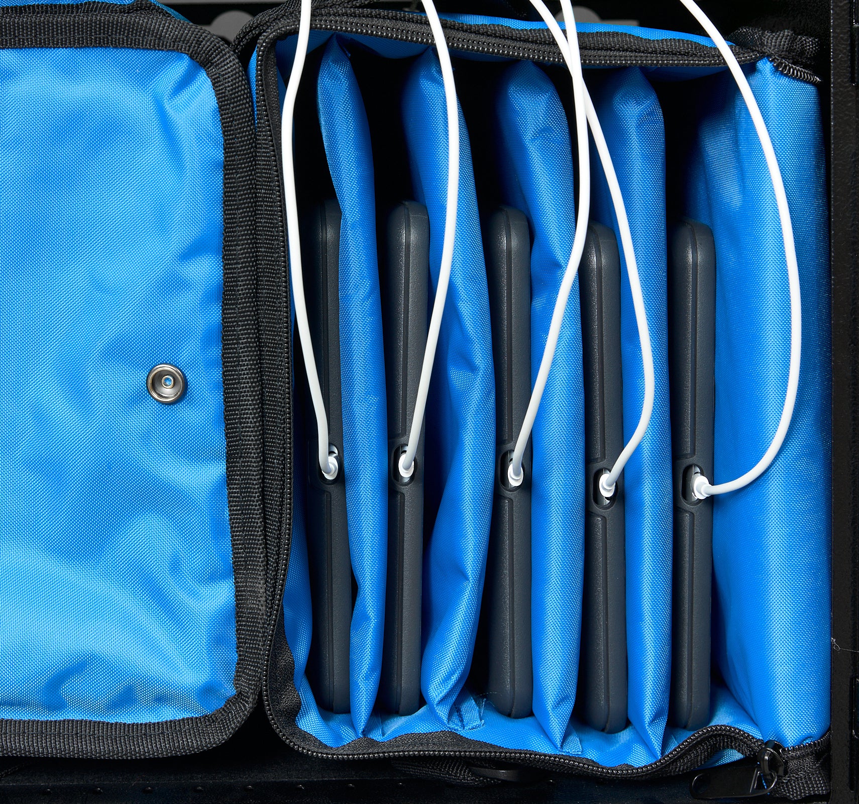 Leba NoteBag Lade-/Aufbewahrungsschrank – für 5 Tablets – USB-C, intelligentes Ladegerät – Blau