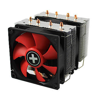 Xilence M504D – CPU-Kühler – 2×92 mm PWM, 4 Heatpipes, 180 W, für AM5, AM4, LGA 1700 und andere, Schwarz/Rot