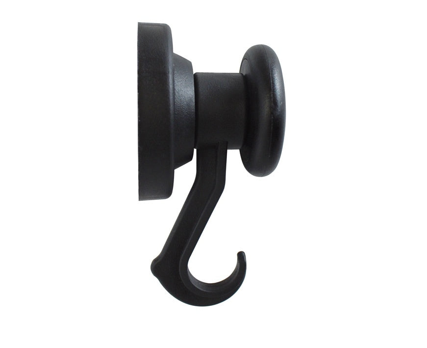 MAUL Magnet mit Karussell-Haken – ABS-Kunststoff, schwarz – 1er-Pack
