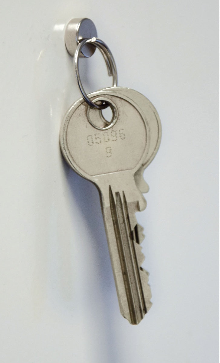 MAUL Runder Scheibenmagnet – hellsilber – Ø 10 × 3 mm, 10 Stück, Nickel