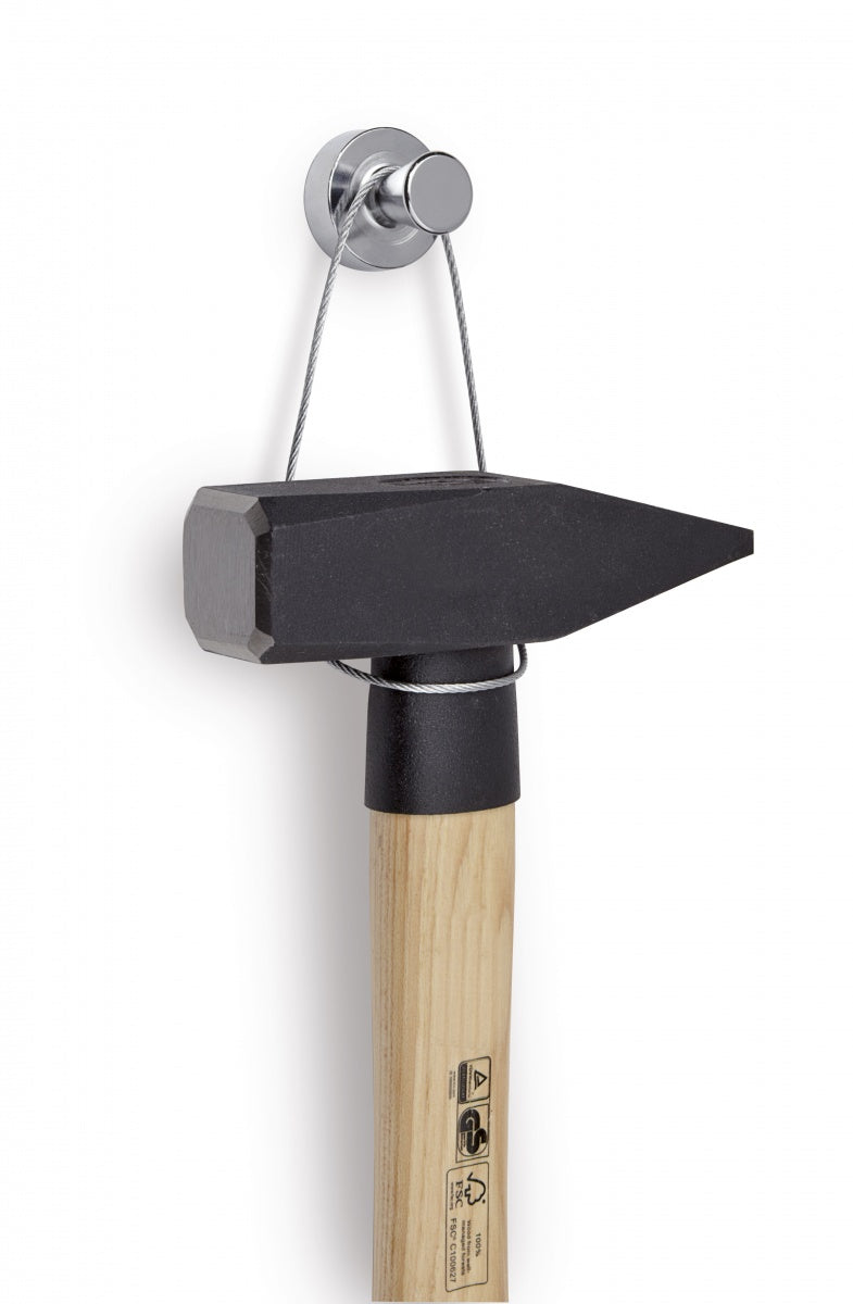 MAUL Kegelmagnet – hellsilber – Ø 32 × H 33 mm, 2 Stück