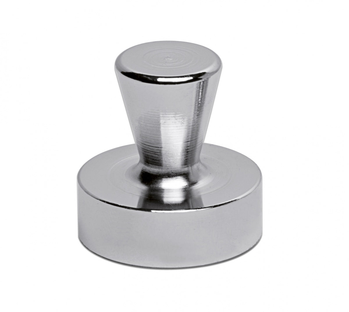 MAUL Kegelmagnet – hellsilber – Ø 32 × H 33 mm, 2 Stück