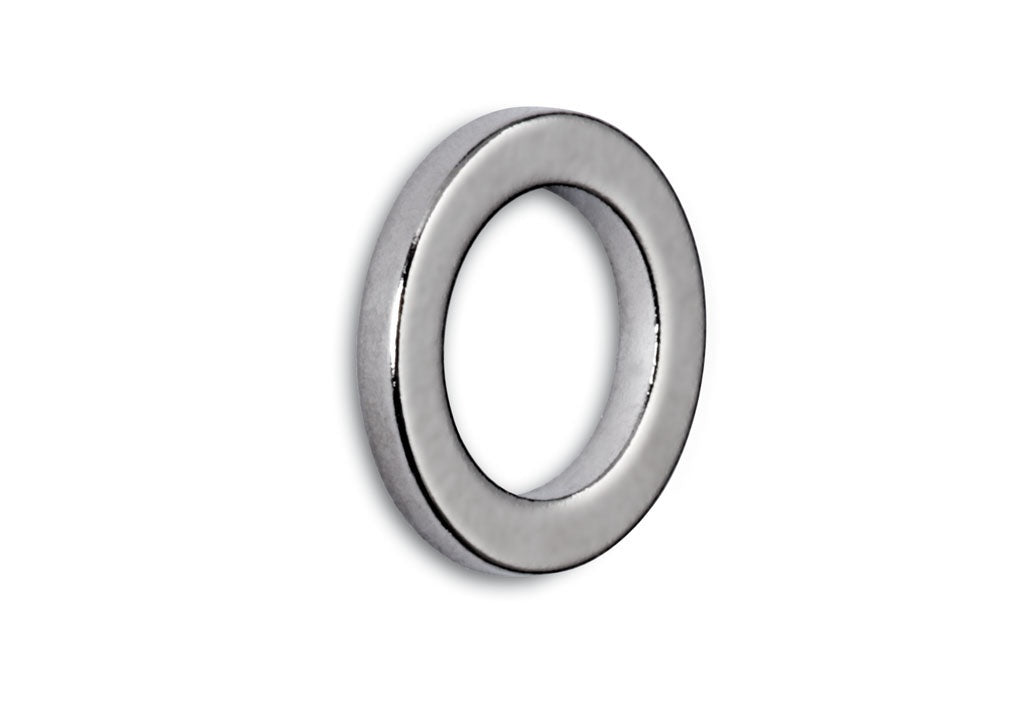 MAUL Neodym-Ringmagnet – hellsilber, Ø 12 mm, H 1,5 mm, 10 Stück
