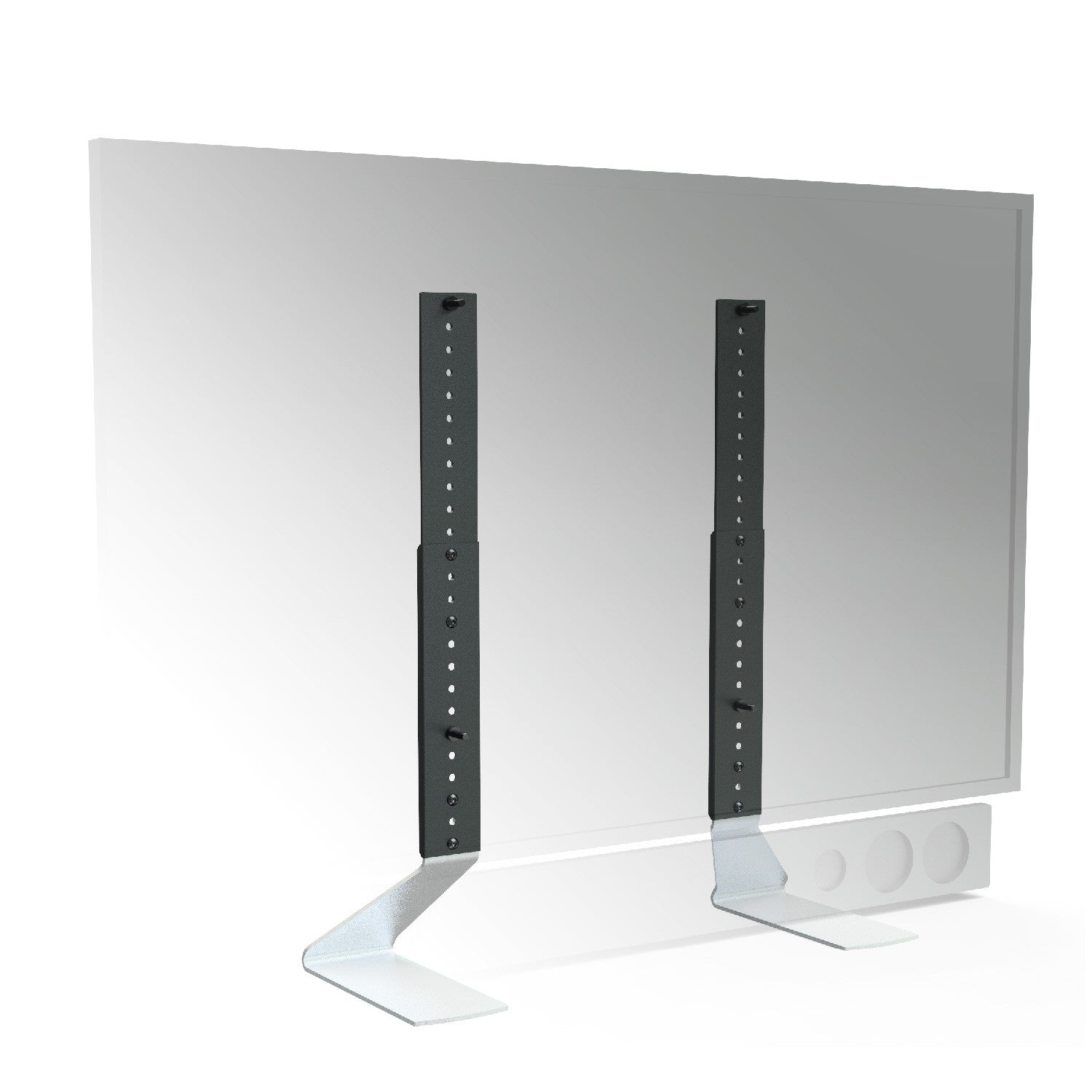 Erard Displayständer, fix, für 40–65″, VESA 800×400, bis 30 kg, silber