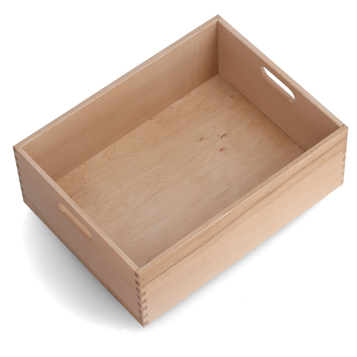 Zeller Present Aufbewahrungsbox (ohne Deckel) – Buche – Natur – stapelbar, mit Griff – 300 × 150 × 400 mm