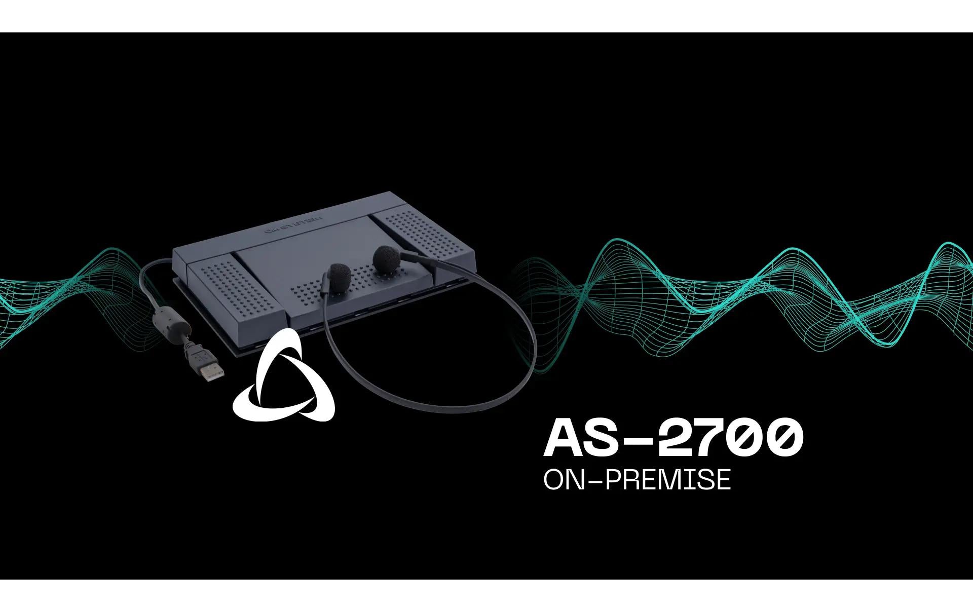 Om system OM Sound AS-2700 – Digitales Diktiergerät – USB – Schwarz