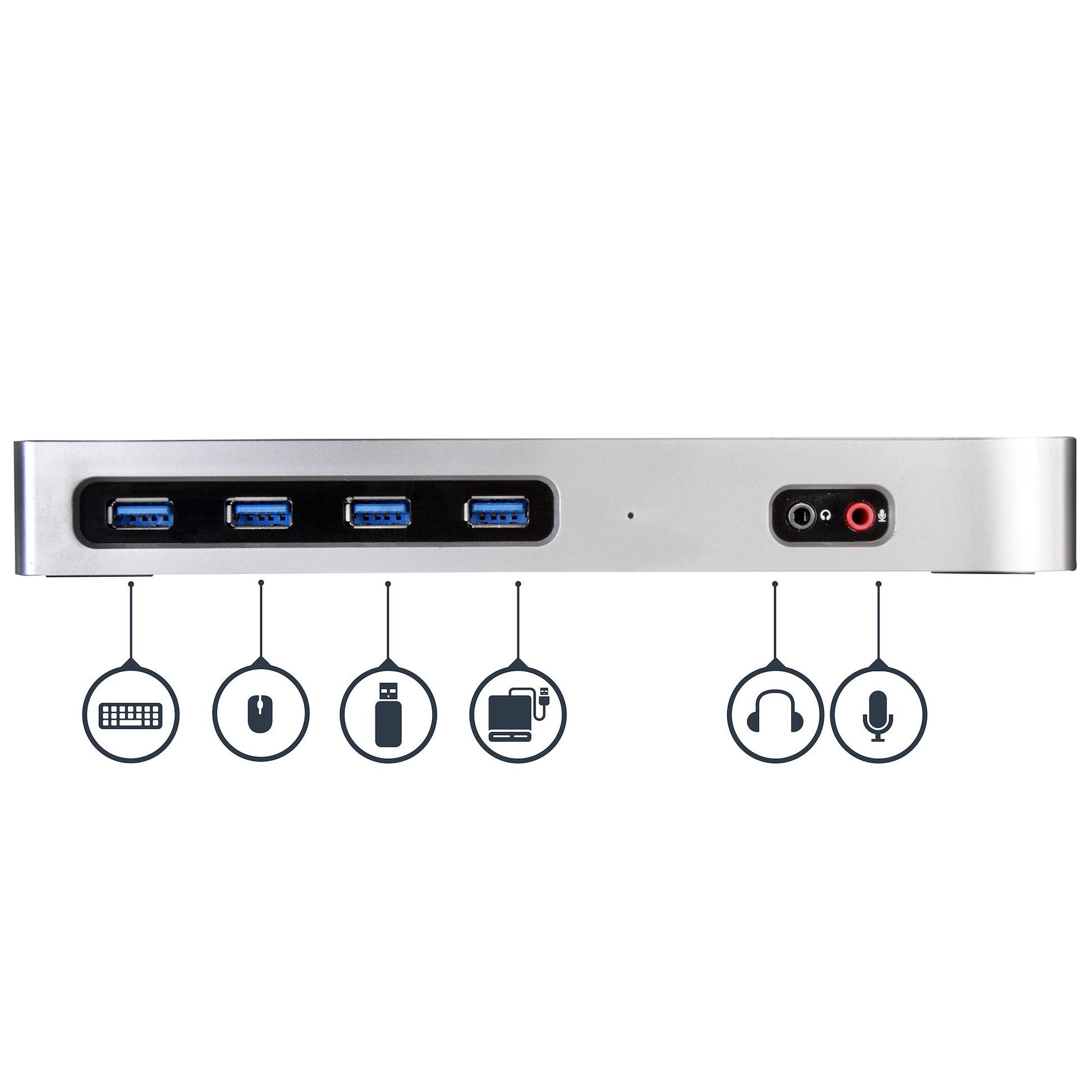 StarTech.com Dockingstation – USB-C, 2× DP, 2× HDMI, 6× USB-A, GbE, 3,5 mm Audio, für Windows/Mac
