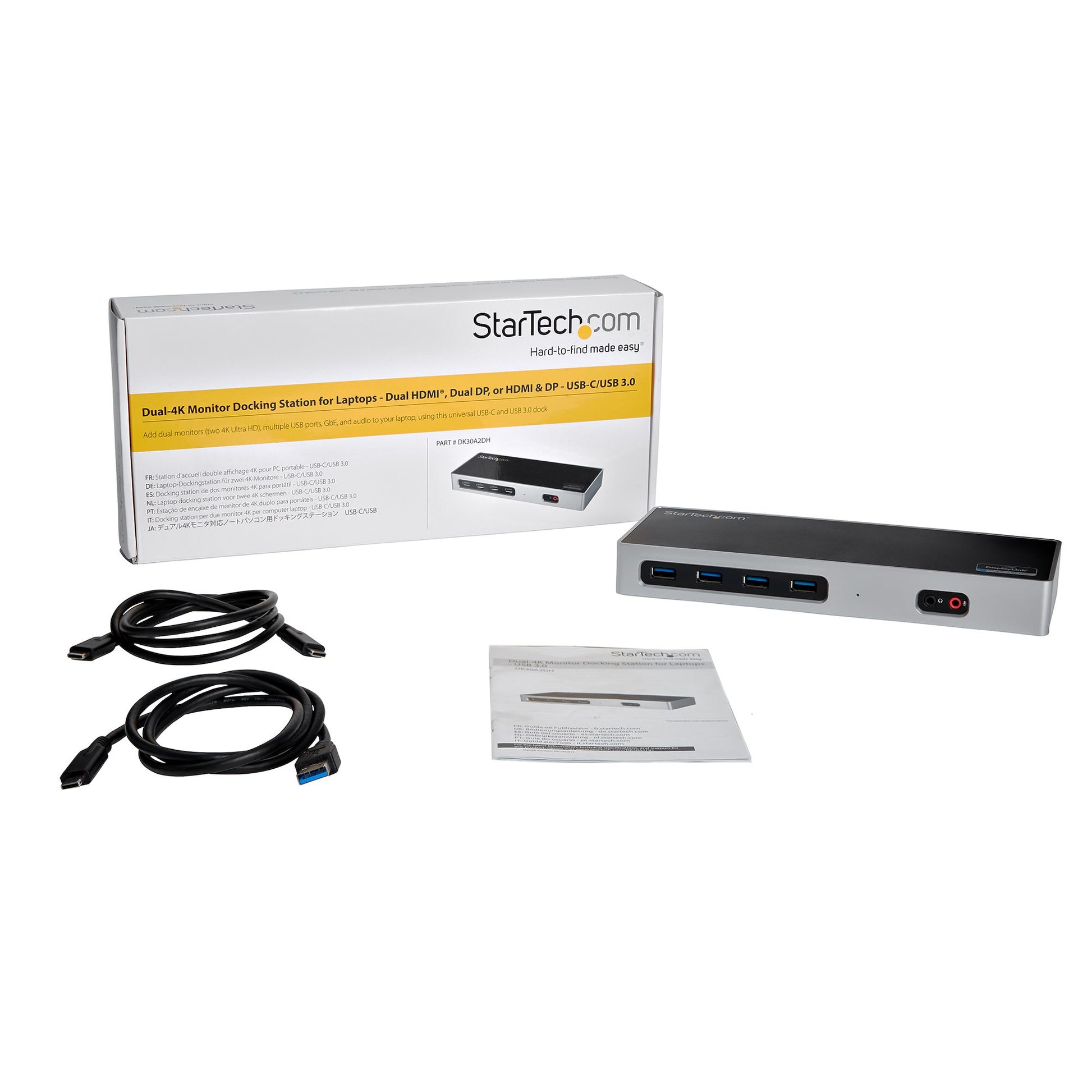 StarTech.com Dockingstation – USB-C, 2× DP, 2× HDMI, 6× USB-A, GbE, 3,5 mm Audio, für Windows/Mac