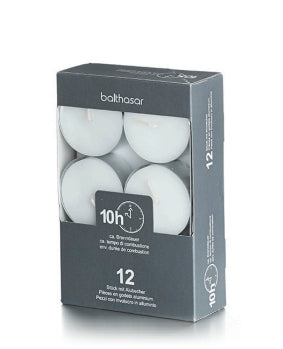 Balthasar Teelichter, weiss, Ø 6 cm, 12er-Set