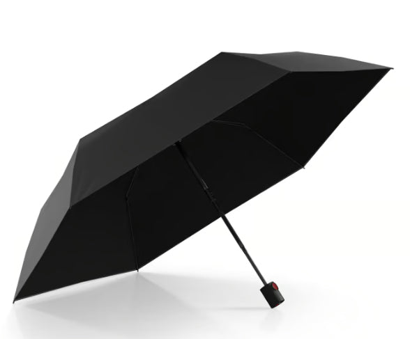 Knirps Taschenschirm U.200 HeatShield – Auf/Zu-Automatik, Ø 95 cm, L 26 cm – schwarz – windfest, UV-Schutz 50+