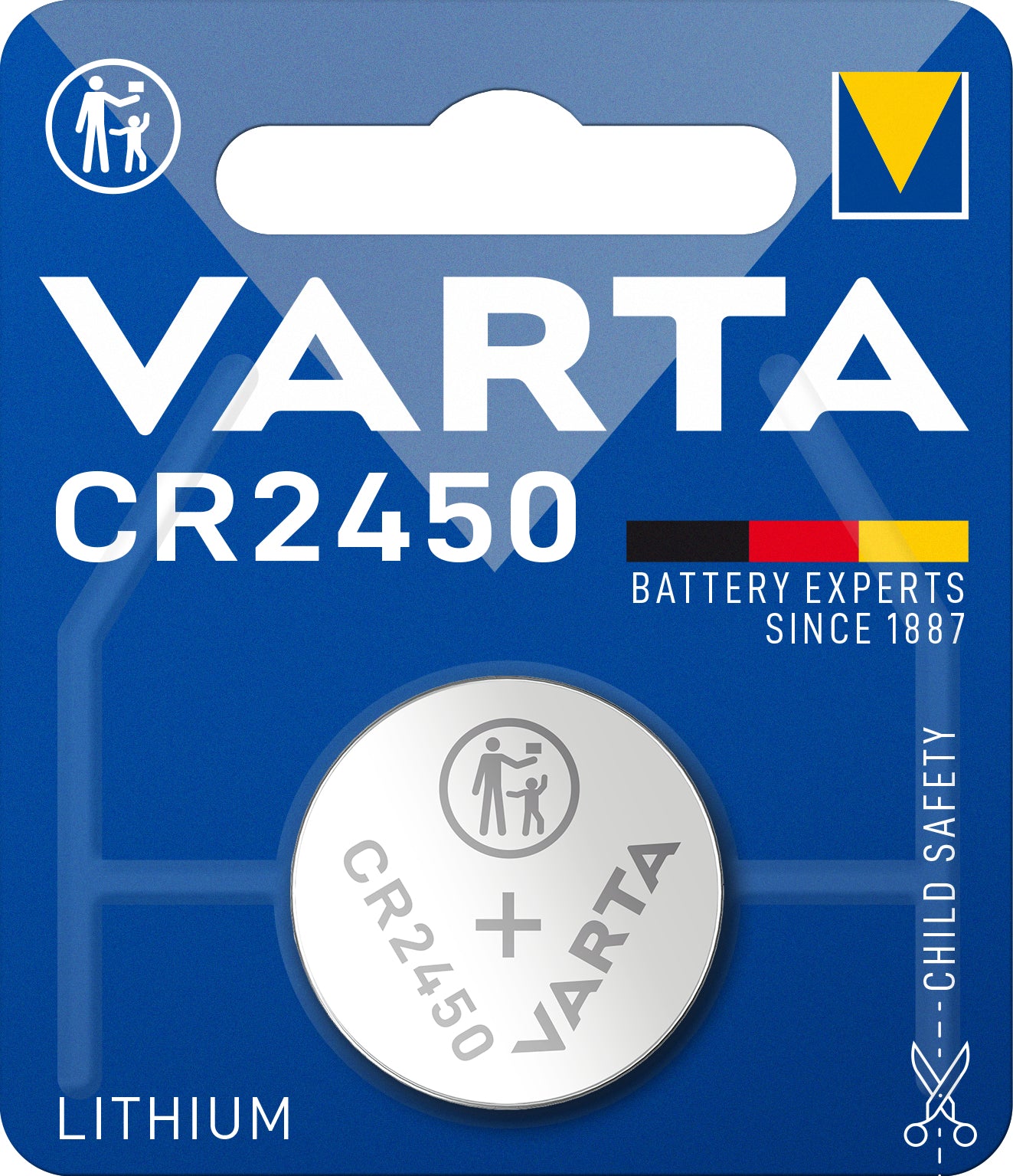Varta Knopfzelle CR2450, Lithium, 3 V – 1 Stk.