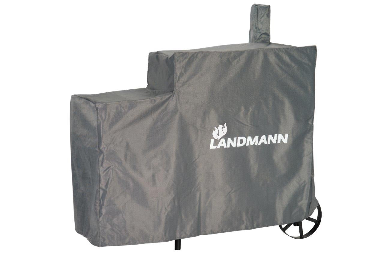 LANDMANN Grillabdeckung – 140 × 65 × 114 cm, Polyester, Grau – für Grand Old Tennessee Smoker 11404