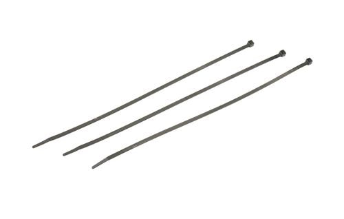 VR Technics Kabelbinder, 300×4,8 mm, 100er-Pack, Nylon, selbstverlöschend, UL94 V2, −35°C bis +85°C – Schwarz