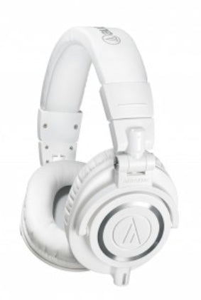 Audio-Technica ATH-M50xWH – Over-Ear Studio-Kopfhörer – geschlossen, 3,5 mm – weiss