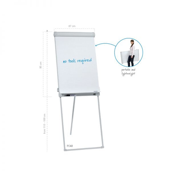 Franken FC43 Flipchart Dreibein, magnetisch