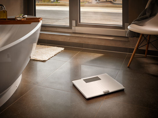 Soehnle Digitale Personenwaage Shape Sense 200 – Bluetooth 4.0, App-kompatibel – 200 kg – Grau