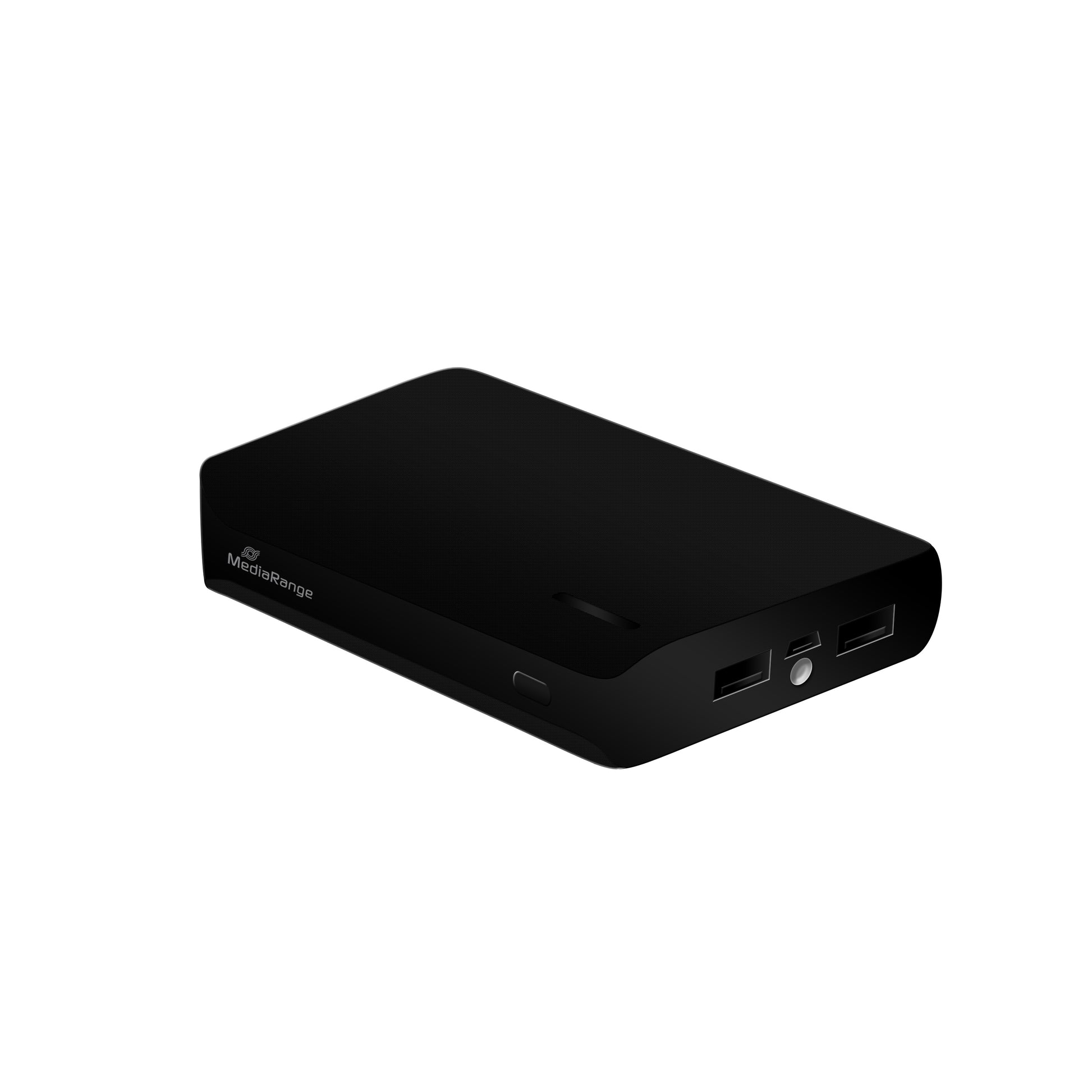 MediaRange Powerbank 8800 mAh, 2× USB-A, 15 W, Schwarz