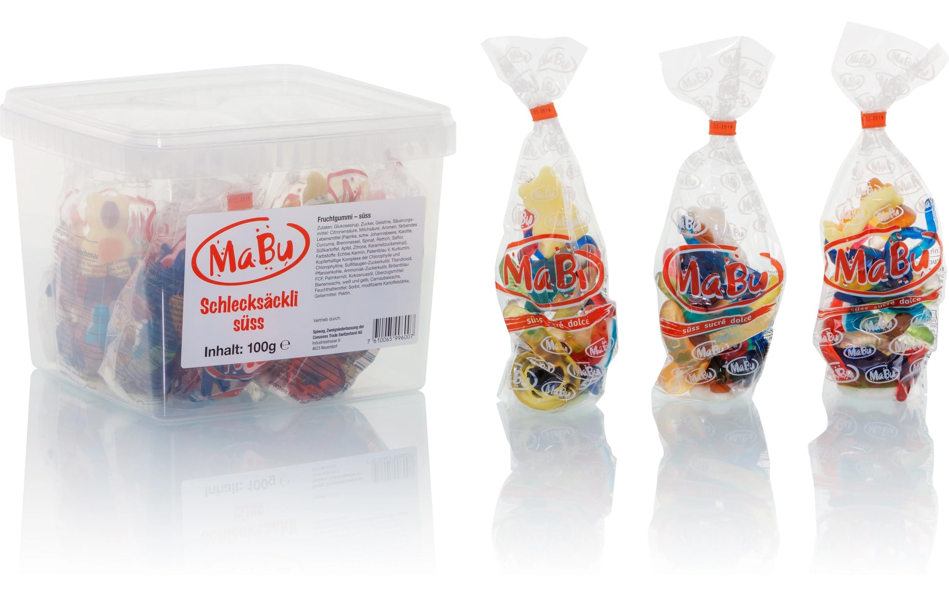 Mabu Schlecksäckli Gummibonbons, glutenfrei – 1,2 kg