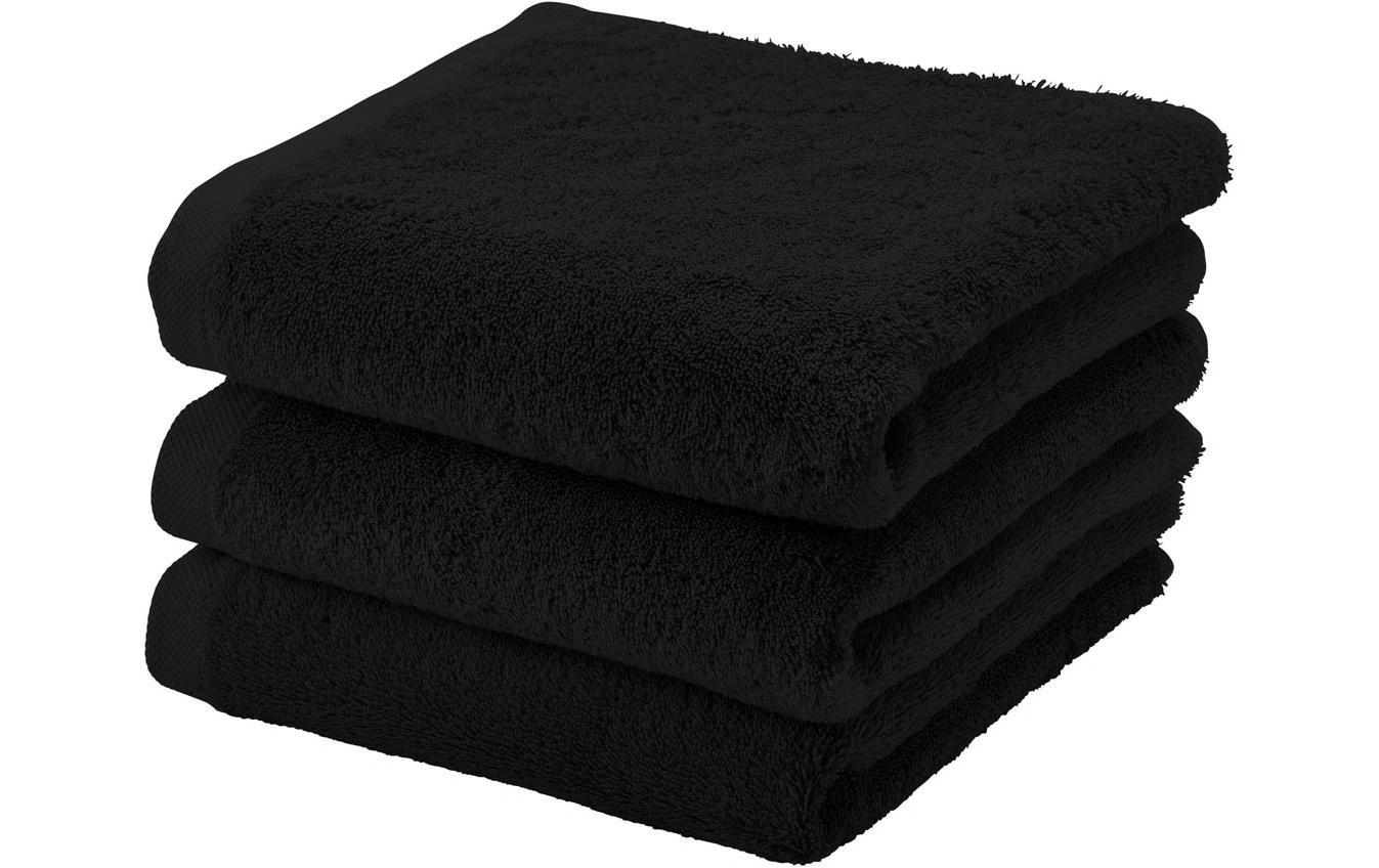 Aquanova London Handtuch – 55 × 100 cm – Schwarz – Baumwolle, 600 g/m² – 60 °C – OEKO-TEX Standard 100