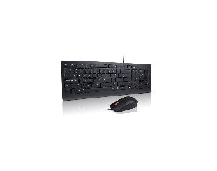 Lenovo Essential Tastatur-Maus-Set – kabelgebunden, USB – QWERTY (US-INT) – Schwarz