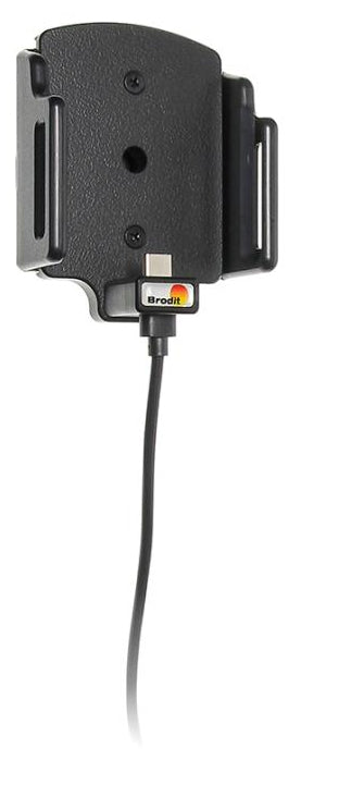 Brodit Auto-Halterung mit Zigarettenanzünder, einstellbar – für Geräte 6,2–7,7 cm – Schwarz, ABS