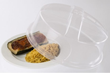 Xavax Mikrowellenhaube Ø 26 × 10,3 cm, Kunststoff (PU), mikrowellen- und spülmaschinenfest, transparent
