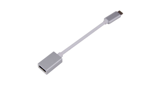 LMP 16089 Adapter USB-C zu USB-A – USB 3.2 Gen 1 (5 Gbit/s), 0,15 m, für MacBook/MacBook Pro (Auswahl), Silber